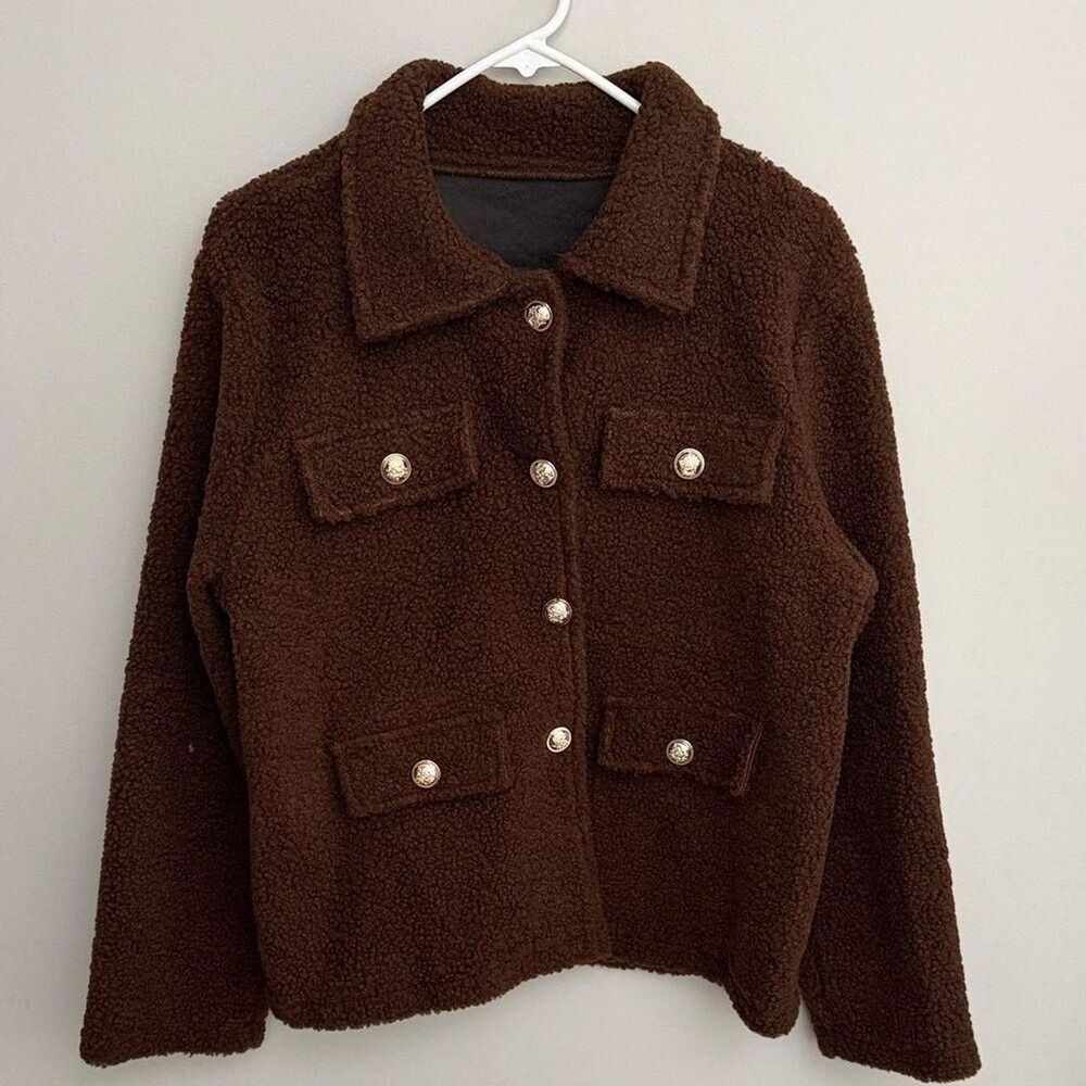 Shein Women's Brown Jacket. Size Medium